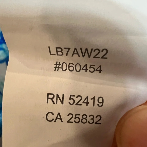 La Blanca Crystal Blue‎ Printed Strappy One Piece Swimsuit. Size 8. NWT. - Picture 14 of 15